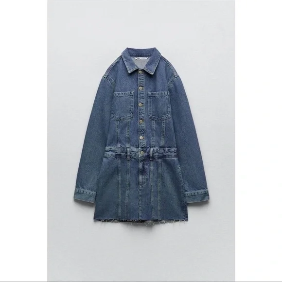 ZARA TRF DENIM DRESS - Picture 16 of 16